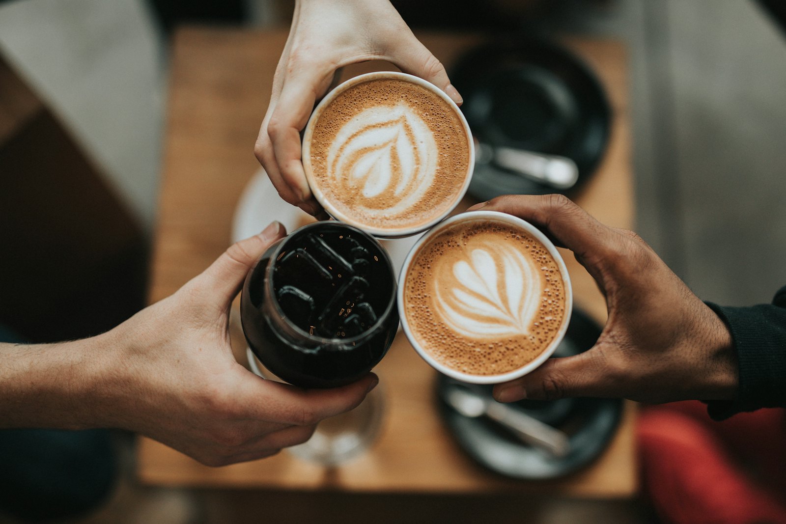 Freshly brewed coffee at the café