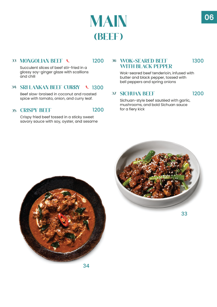 Restaurant menu page 6